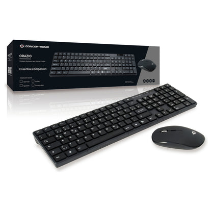 CONCEPTRONIC Wireless Tastatur + Maus,Layout deutsch schwarz