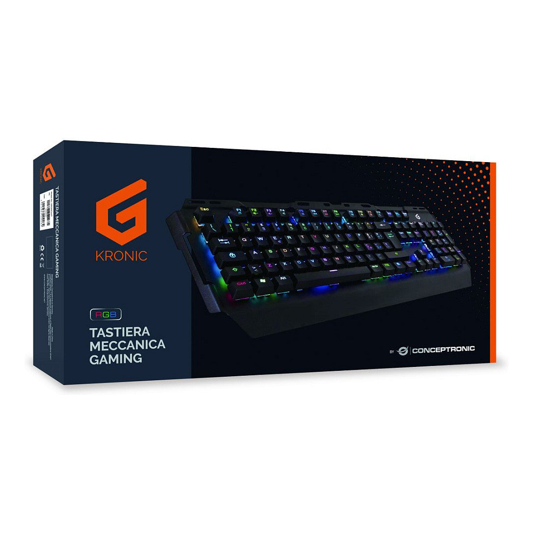 CONCEPTRONIC Gaming Tasta., RGB, IT, Blue Switche italienis.