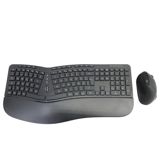 CONCEPTRONIC Wireless Keyboard+Mouse,ergo,Layout deutsch sw