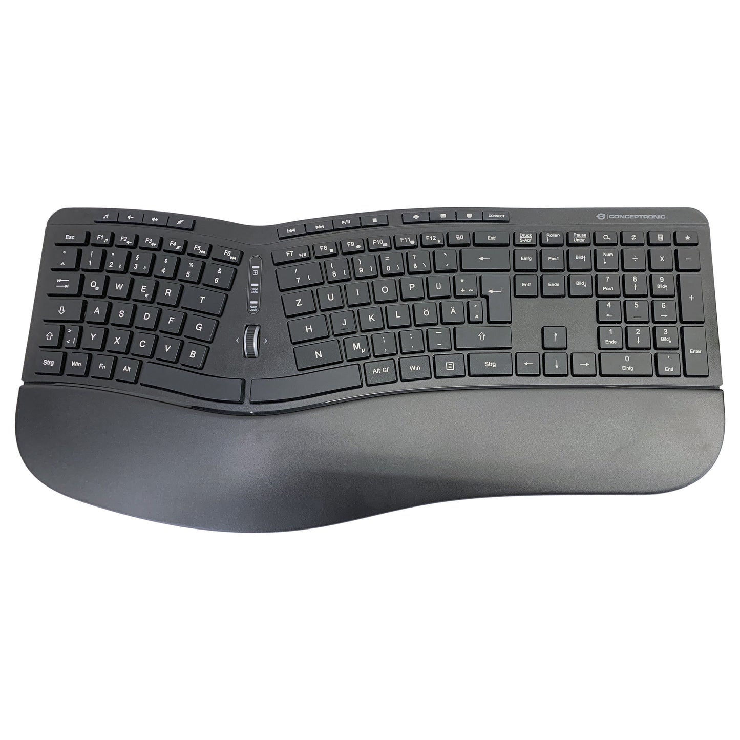 CONCEPTRONIC Wireless Keyboard+Mouse,ergo,Layout deutsch sw