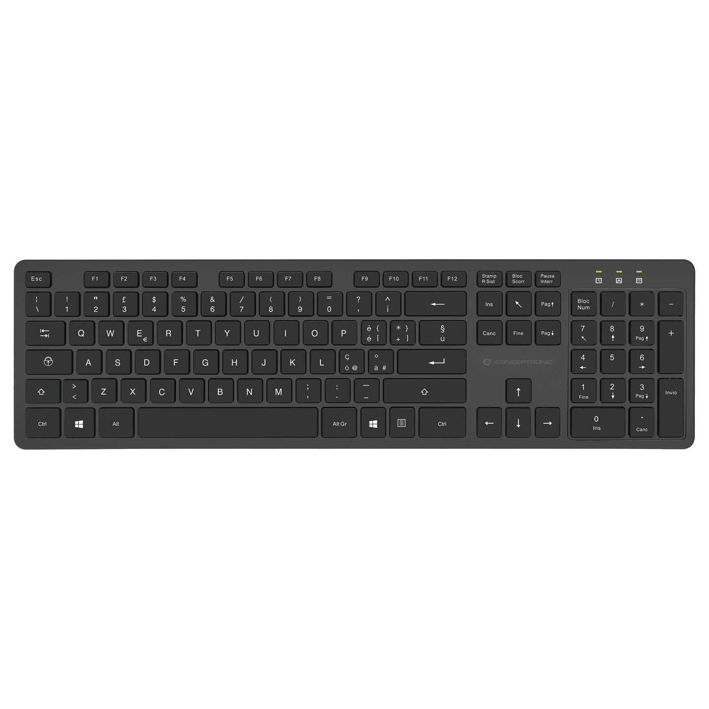 CONCEPTRONIC Wireless Keyboard+Mouse,Layout italienisch sw