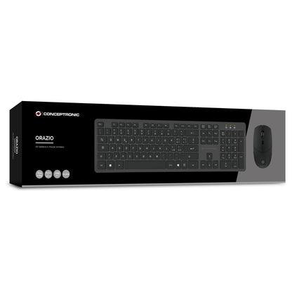 CONCEPTRONIC Wireless Keyboard+Mouse,Layout italienisch sw