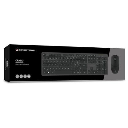 CONCEPTRONIC Wireless Keyboard+Mouse,Layout portugiesisch sw