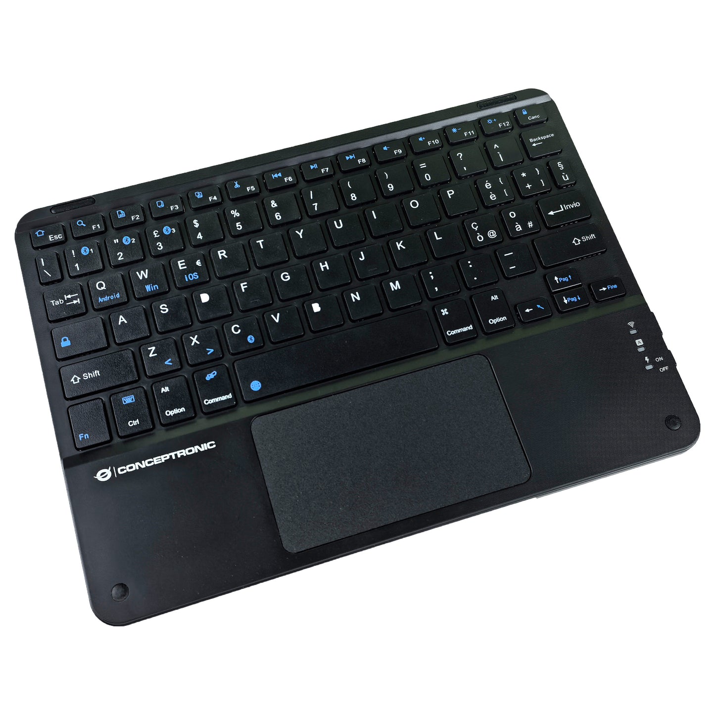 CONCEPTRONIC Wireless Tastatur, Layout italien. 10" schwarz
