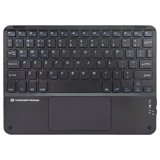 CONCEPTRONIC Wireless Tastatur, QWERTY-Layout US/EN 10" sw
