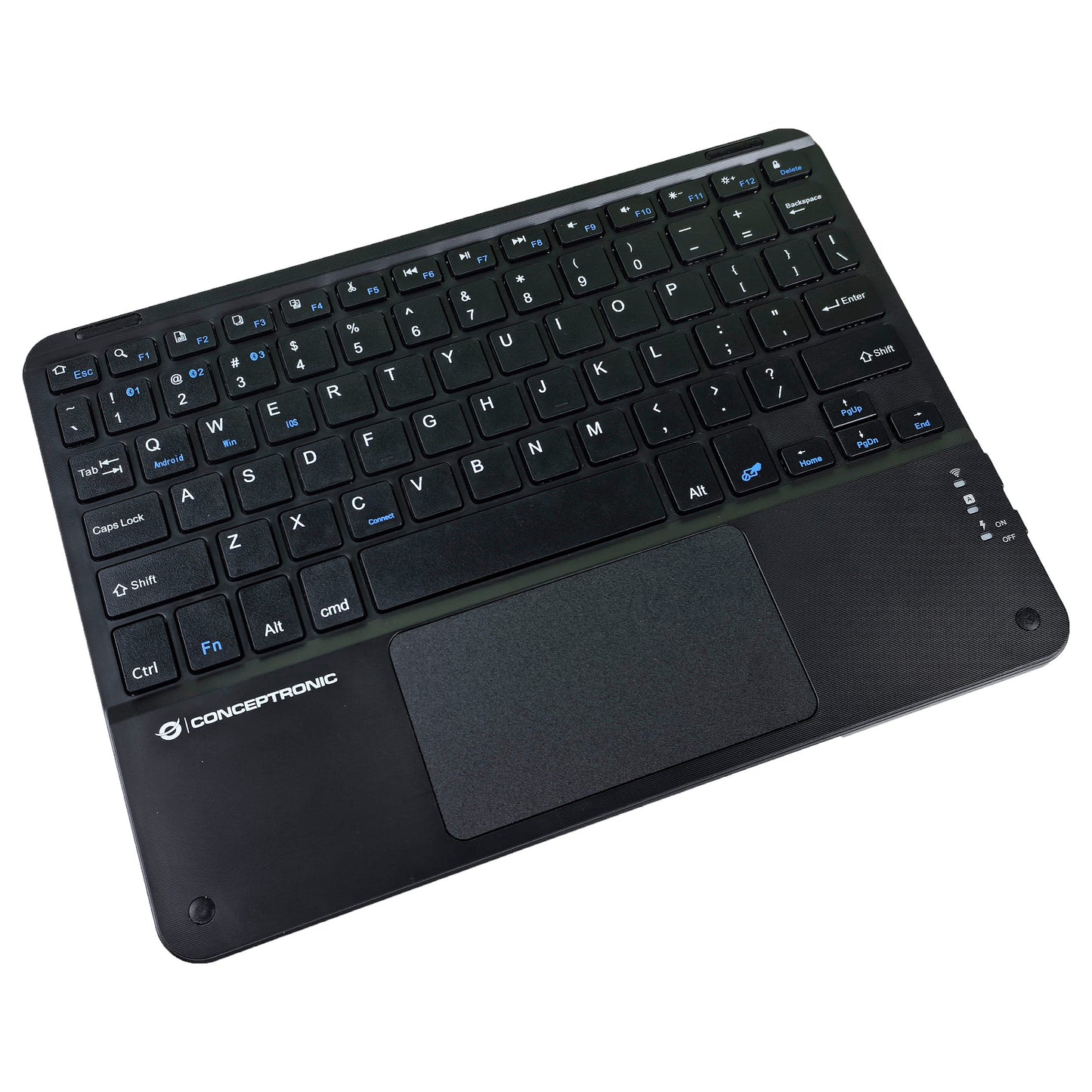 CONCEPTRONIC Wireless Tastatur, QWERTY-Layout US/EN 10" sw