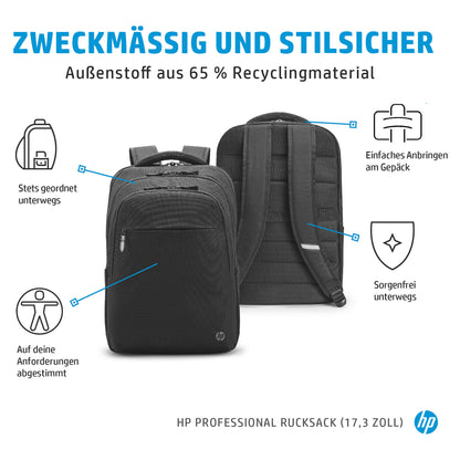 HP Professional 43,9cm 17,3" Notebook Rucksack Schwarz