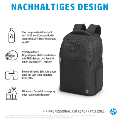 HP Professional 43,9cm 17,3" Notebook Rucksack Schwarz