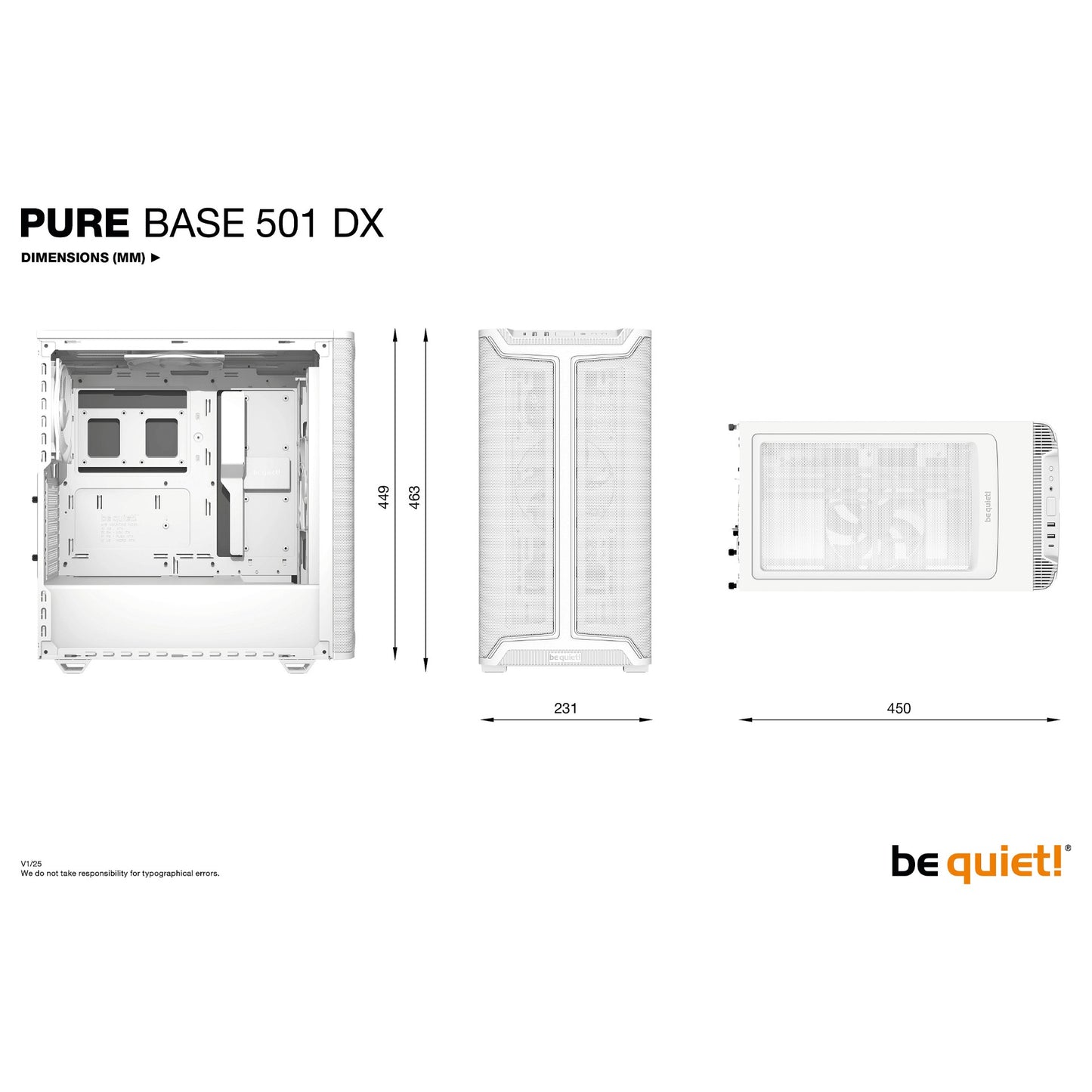 Midi be quiet! Pure Base 501 DX White