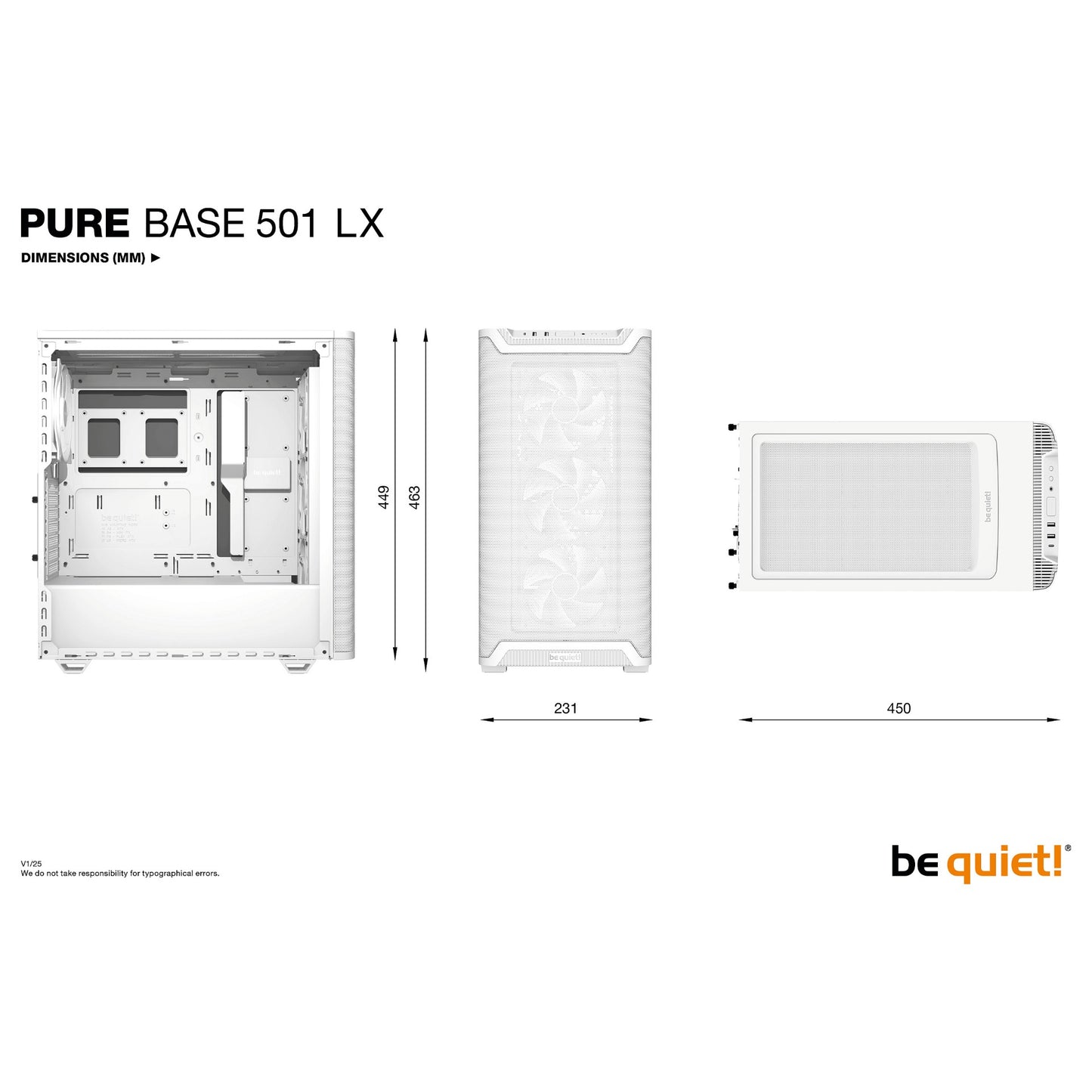 Midi be quiet! Pure Base 501 LX White