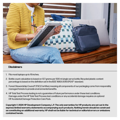 HP Everyday 16-inch Laptop Backpack Odyssey Grey