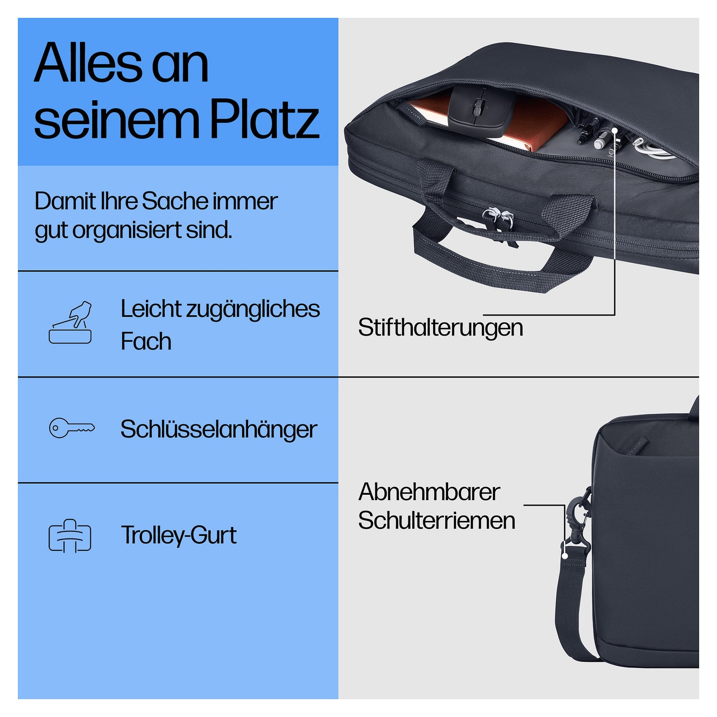 HP Everyday 40,64cm 16Zoll Odyssey Gray Laptop Briefcase