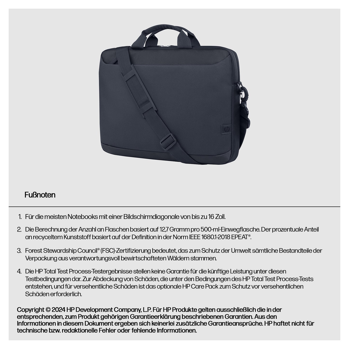 HP Everyday 40,64cm 16Zoll Odyssey Gray Laptop Briefcase