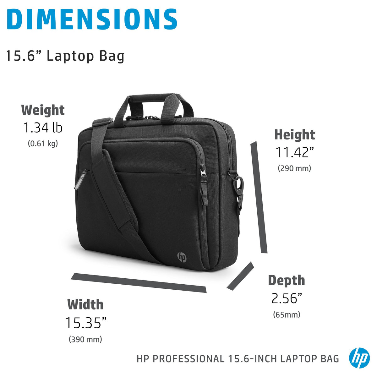 HP Laptoptasche Renew Business Kunstfaser schwarz 500S7AA bis 39.6 cm (15.6 Zoll)