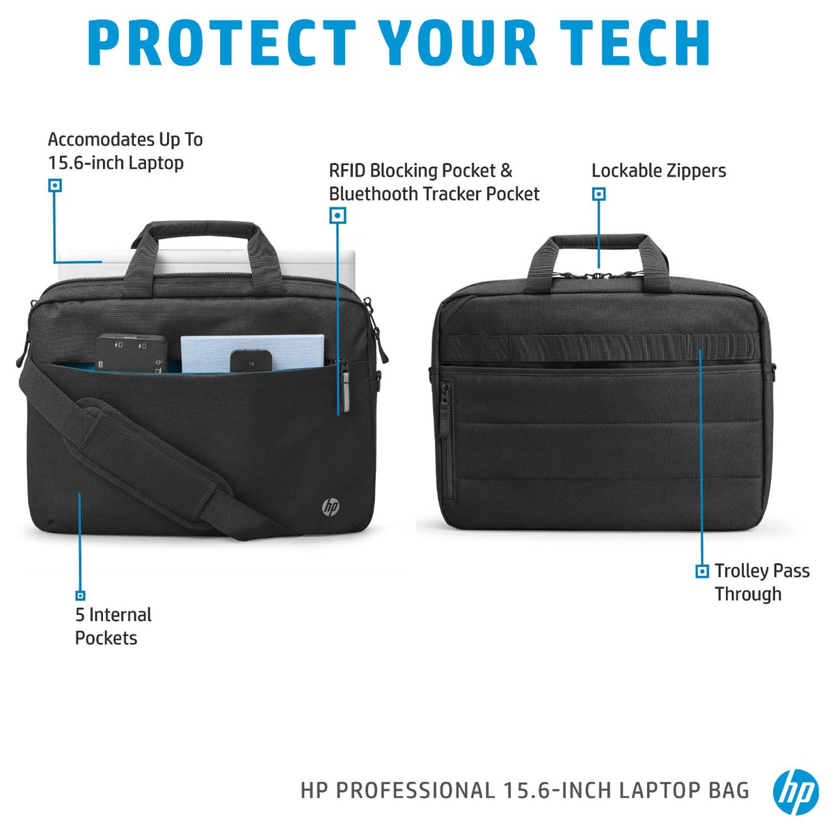 HP Laptoptasche Renew Business Kunstfaser schwarz 500S7AA bis 39.6 cm (15.6 Zoll)