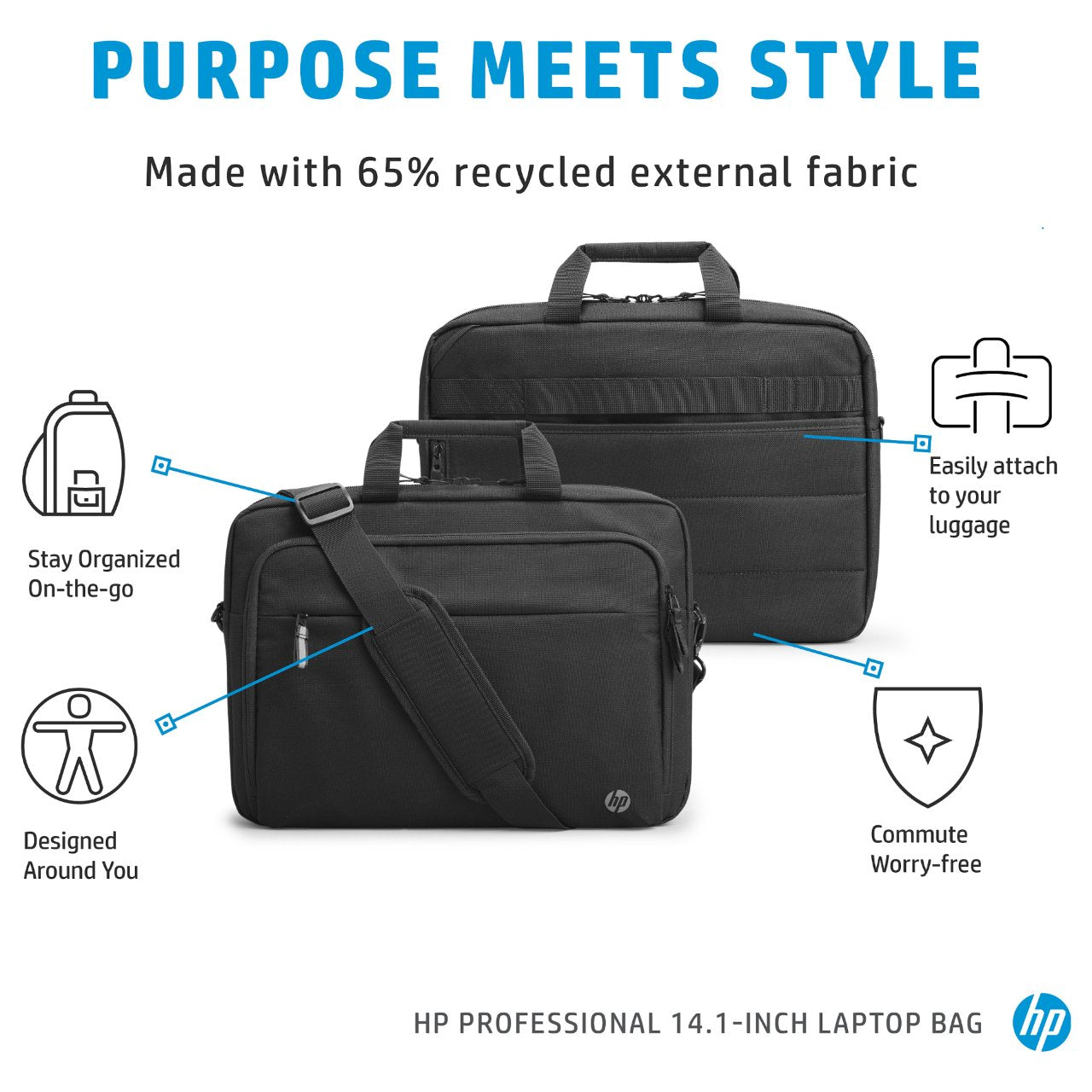 HP Laptoptasche Renew Business Kunstfaser schwarz 500S8AA bis 35.8 cm (14.1 Zoll)