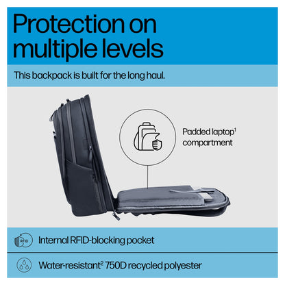 HP Travel Plus 30L 17-inch Laptop Backpack