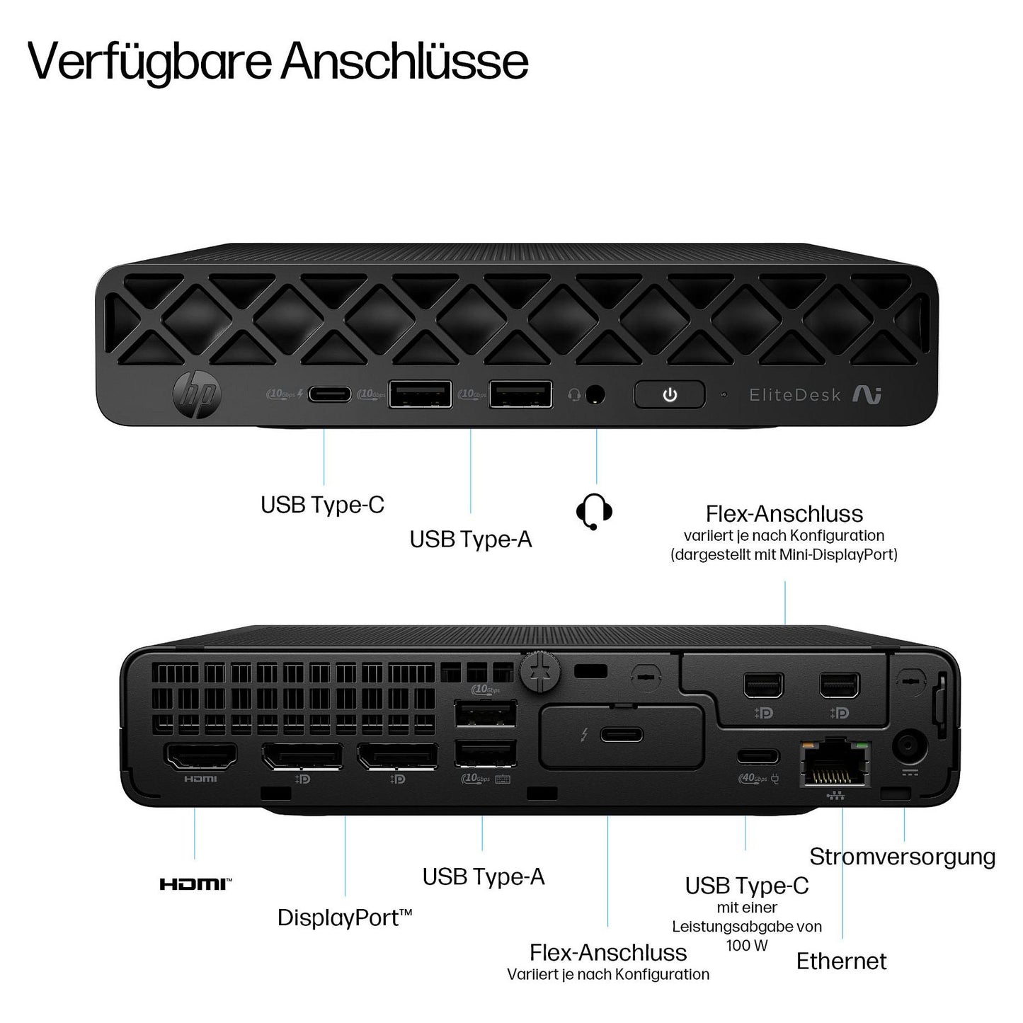 HP EliteDesk 8 Mini G1a AMD Ryzen AI 7 350 32GB 512GB/SSD W11P 1J Gar (DE)