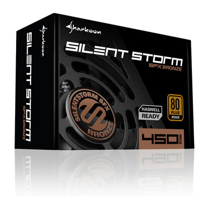 450W Sharkoon SilentStorm SFX Bronze 450W (schwarz, 2x PCIe, 450 Watt)