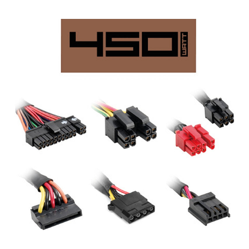 450W Sharkoon SilentStorm SFX Bronze 450W (schwarz, 2x PCIe, 450 Watt)