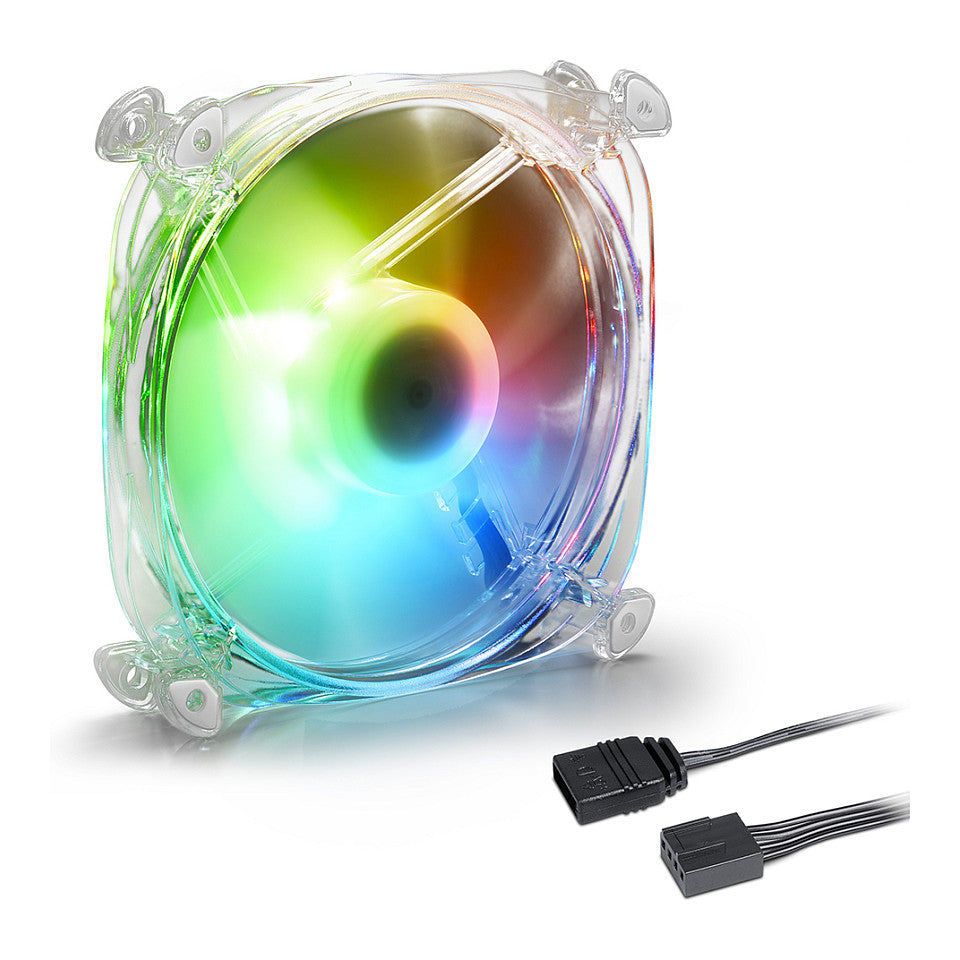 120mm Sharkoon SHARK Disc PWM RGB Fan (transparent, 120 mm)