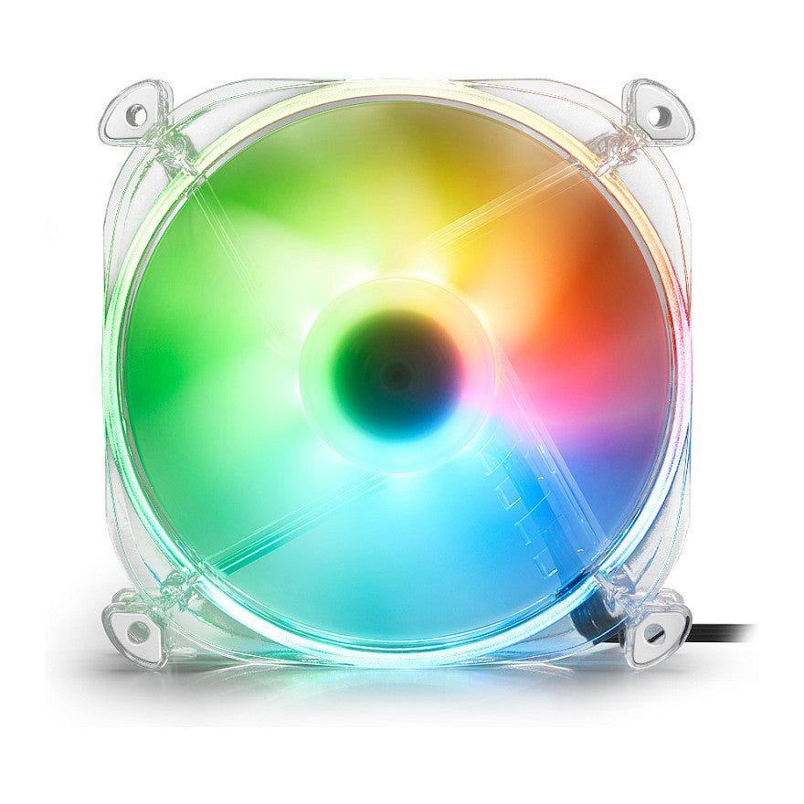 120mm Sharkoon SHARK Disc PWM RGB Fan (transparent, 120 mm)