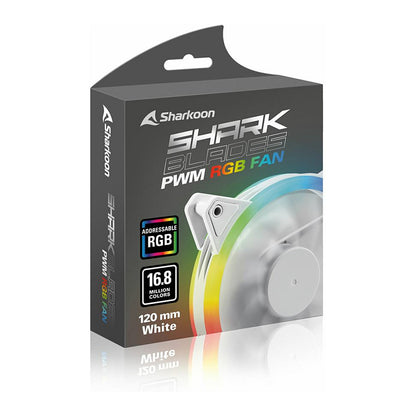 120mm Sharkoon SHARK Blades PWM RGB Fan White