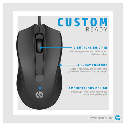 HP Maus kabelgebunden schwarz