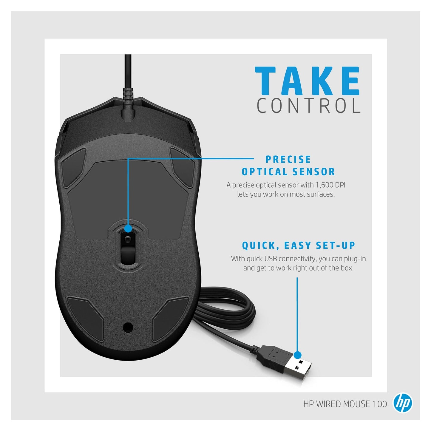 HP Maus kabelgebunden schwarz