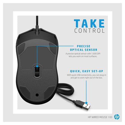 HP Maus kabelgebunden schwarz