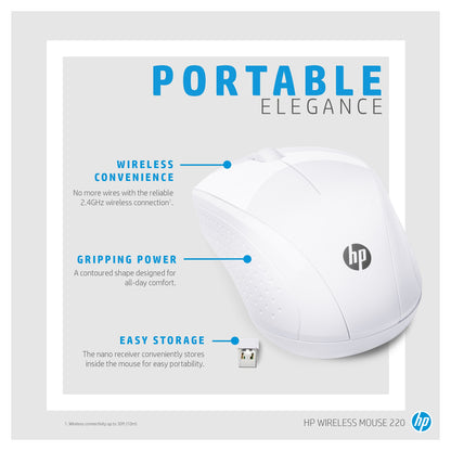 HP 220 Maus kabellos wei