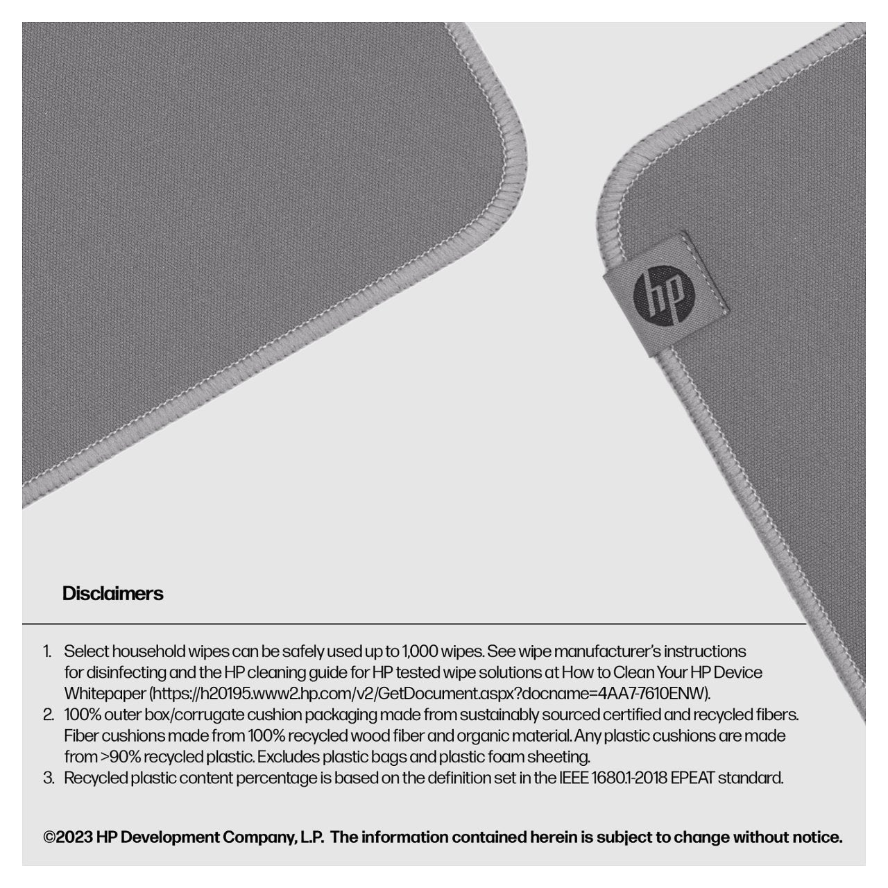HP 100 Sanitizable Mouse Pad (P)