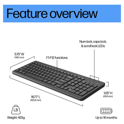 HP 220 Wireless Keyboard (P)