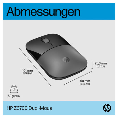 HP Z3700 Dual Silver Wireless Mouse EURO (P)