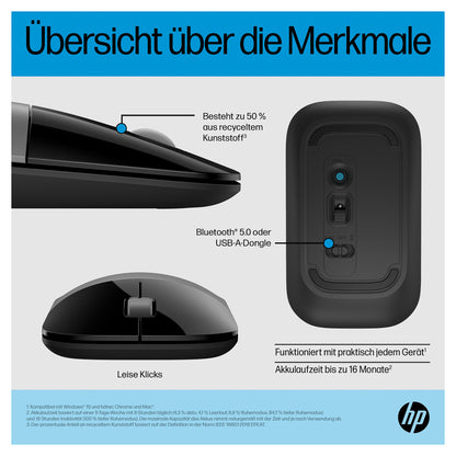 HP Z3700 Dual Silver Wireless Mouse EURO (P)