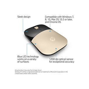 HP Maus Z3700 Kabellos Gold