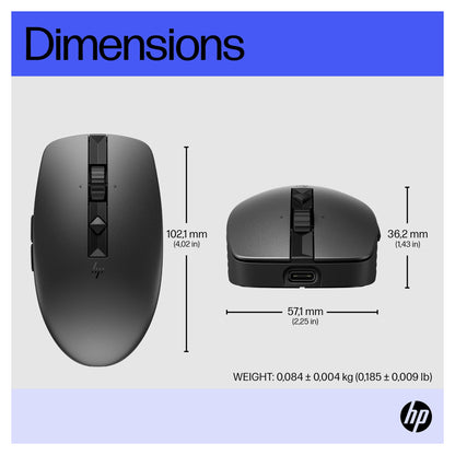 HP Maus 715 Rechargeable Multi-Device Mouse Bluetooth