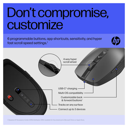 HP Maus 715 Rechargeable Multi-Device Mouse Bluetooth