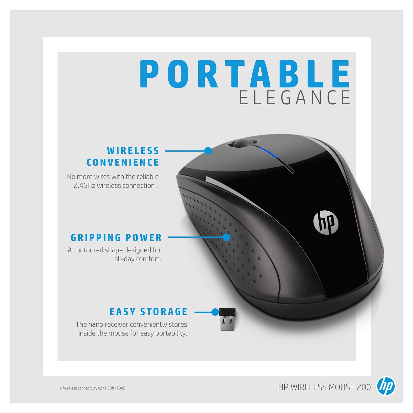 HP 220 Maus kabellos schwarz