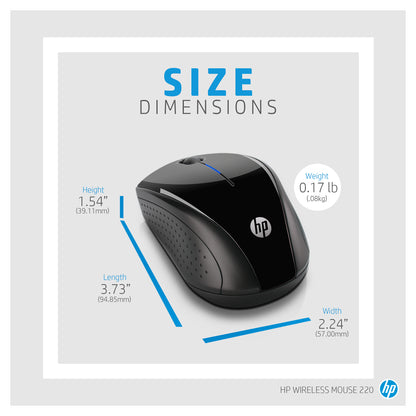 HP 220 Maus kabellos schwarz