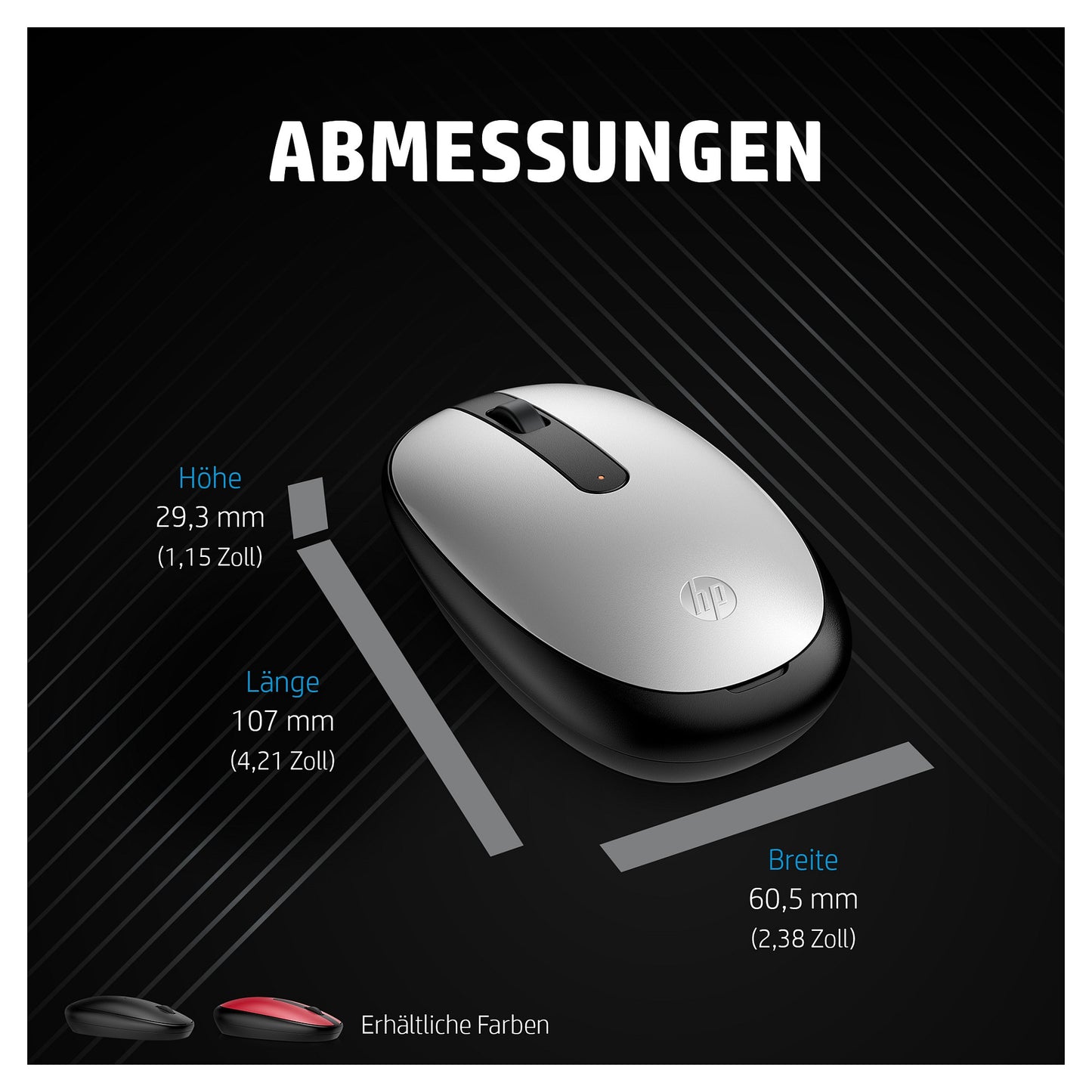 HP 240 Maus kabellos schwarz