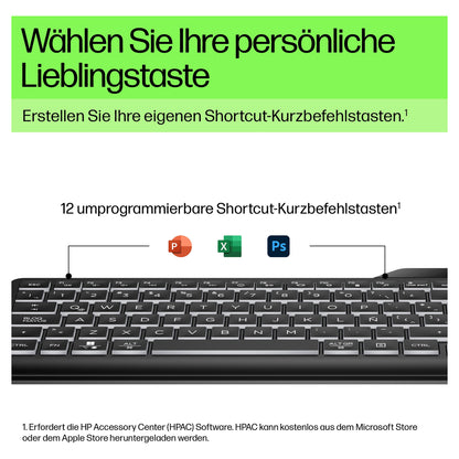 HP 405 Multi-Device Backlit Wired Keyboard