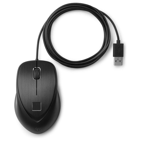 HP Maus USB Fingerprint Laser-3Tasten-kabelgebunden-USB