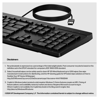 HP 125 G2 USB WD KEYBOARD