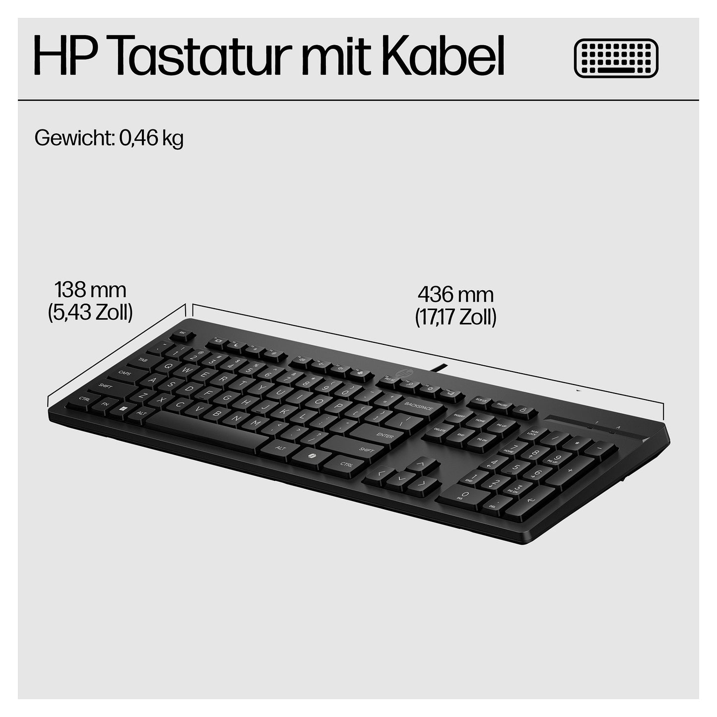 HP 125 G2 USB WD KEYBOARD
