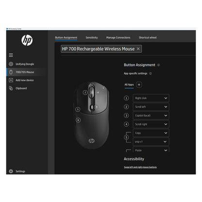 HP 700 Rechargeable Wireless Mouse (P)