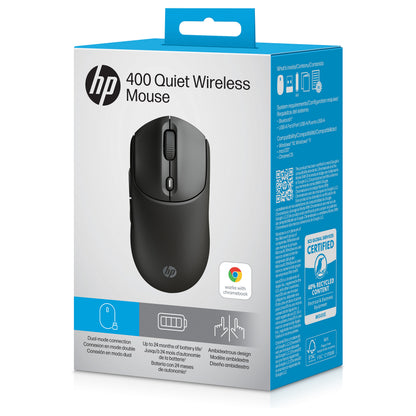 HP 400 Quiet Black Wireless Mouse EURO (P)