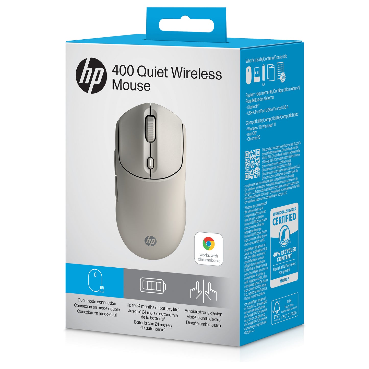 HP 400 Quiet Maple Wireless Mouse EURO (P)
