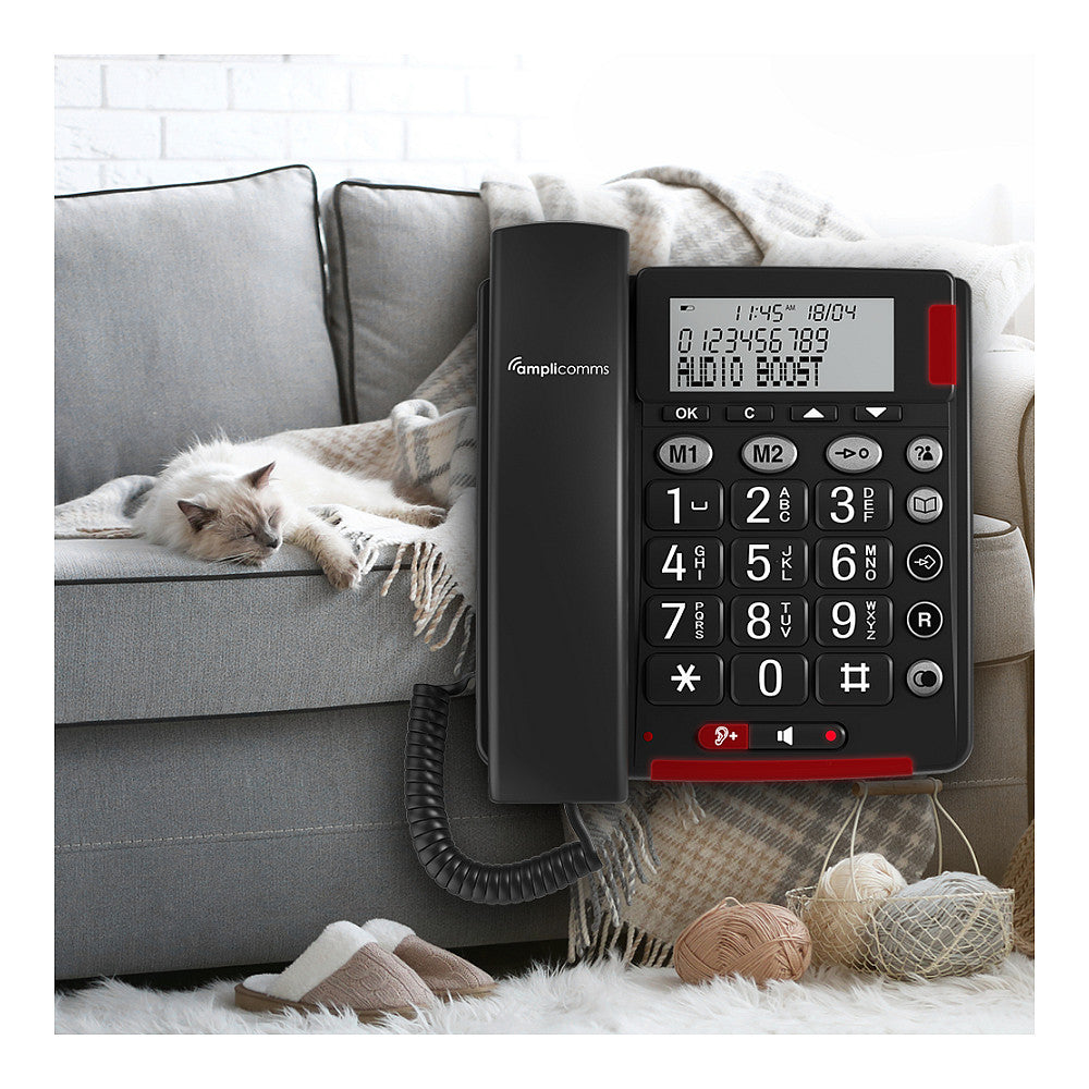 amplicomms BIGTel 48 Plus, Grotastentelefon Dark Grey