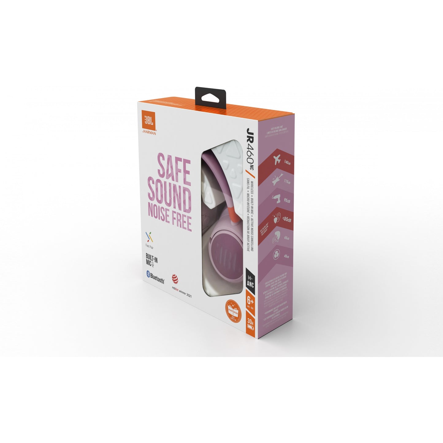 JBL JR 460 NC Over-Ear Kopfhrer mit Noise-Cancelling fr Kinder in Pink